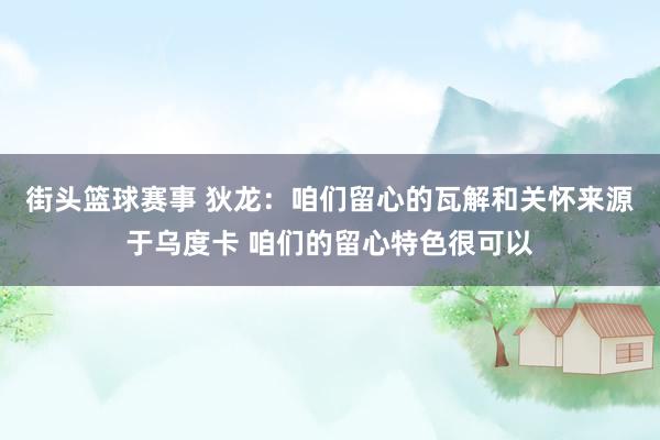 街头篮球赛事 狄龙：咱们留心的瓦解和关怀来源于乌度卡 咱们的留心特色很可以