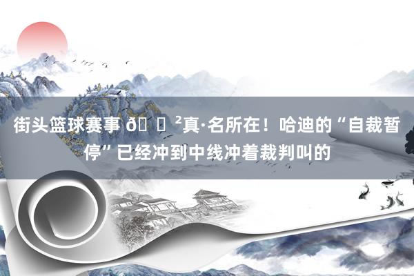 街头篮球赛事 😲真·名所在！哈迪的“自裁暂停”已经冲到中线冲着裁判叫的