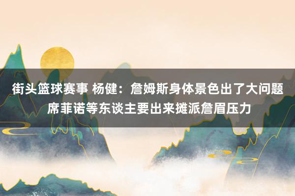 街头篮球赛事 杨健：詹姆斯身体景色出了大问题 席菲诺等东谈主要出来摊派詹眉压力